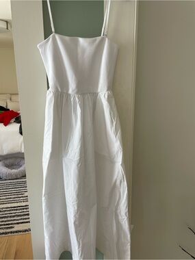 White Spaghetti-Strap Summer Dress